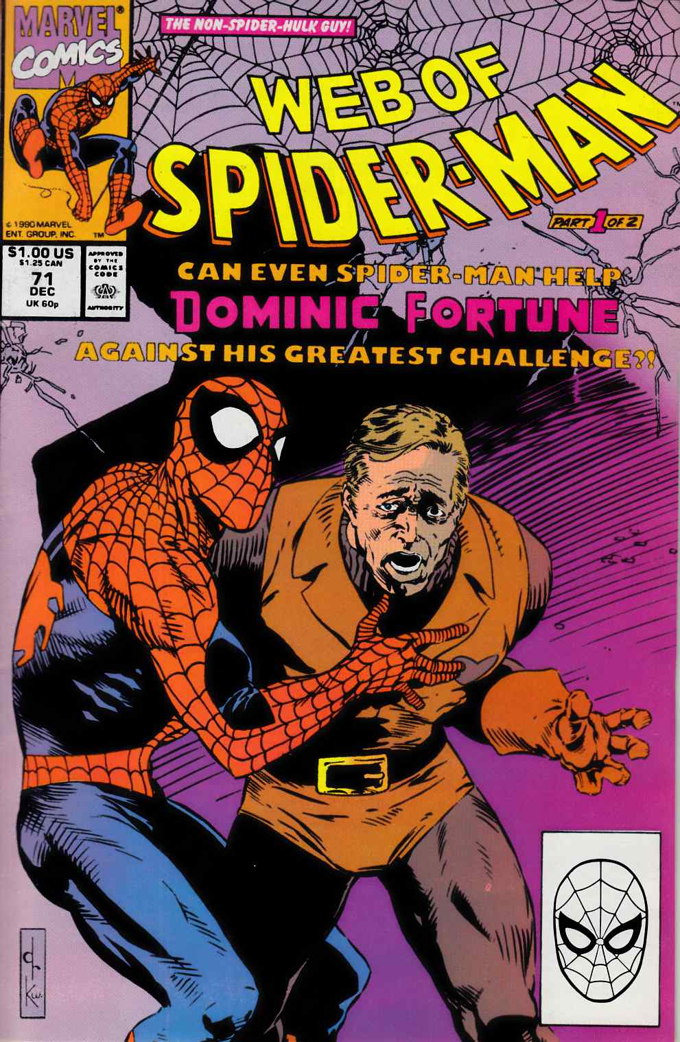 Web of Spider-Man #71 Fine (6.0) [Marvel Comic] LARGE