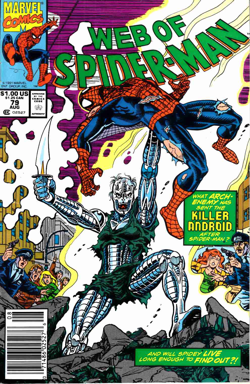 Web of Spider-Man #79 Newsstand Edition Very Fine (8.0) [Marvel Comic] LARGE