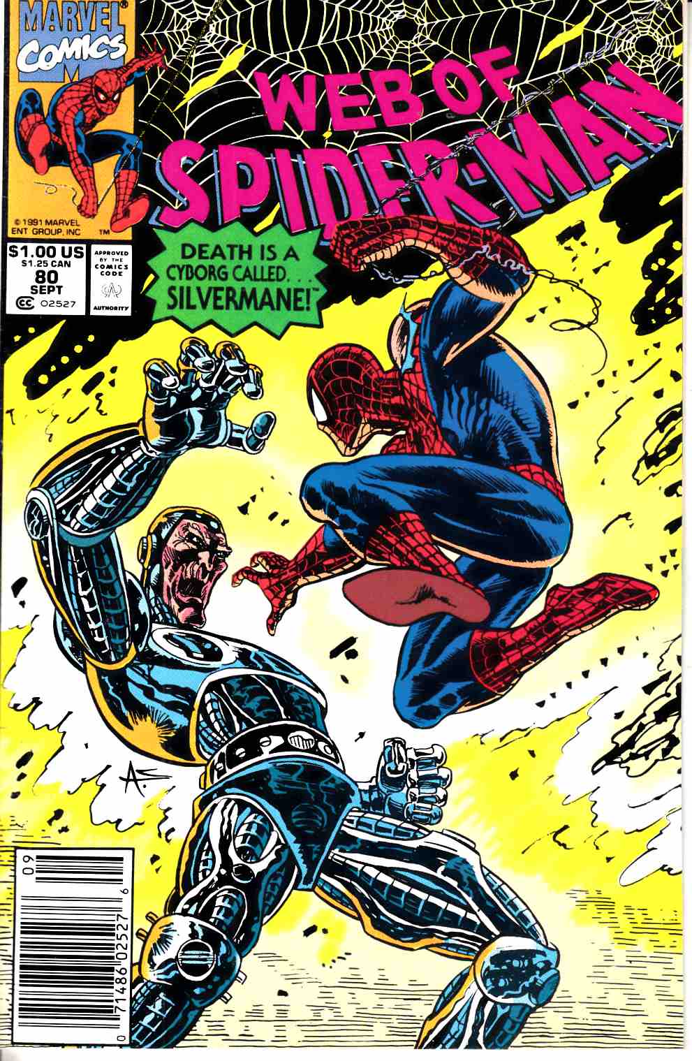 Web of Spider-Man #80 Newsstand Edition Very Fine (8.0) [Marvel Comic] LARGE