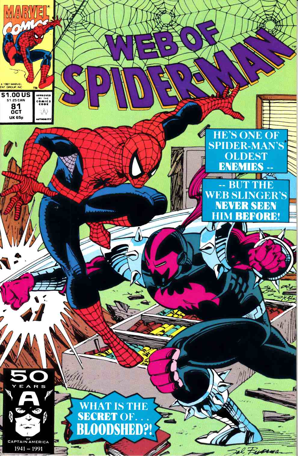 Web of Spider-Man #81 Fine/Very Fine (7.0) [Marvel Comic] LARGE