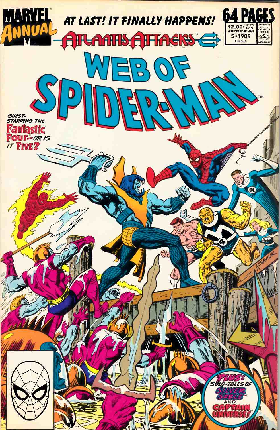 Web of Spider-Man Annual #5 Fine (6.0) [Marvel Comic] LARGE