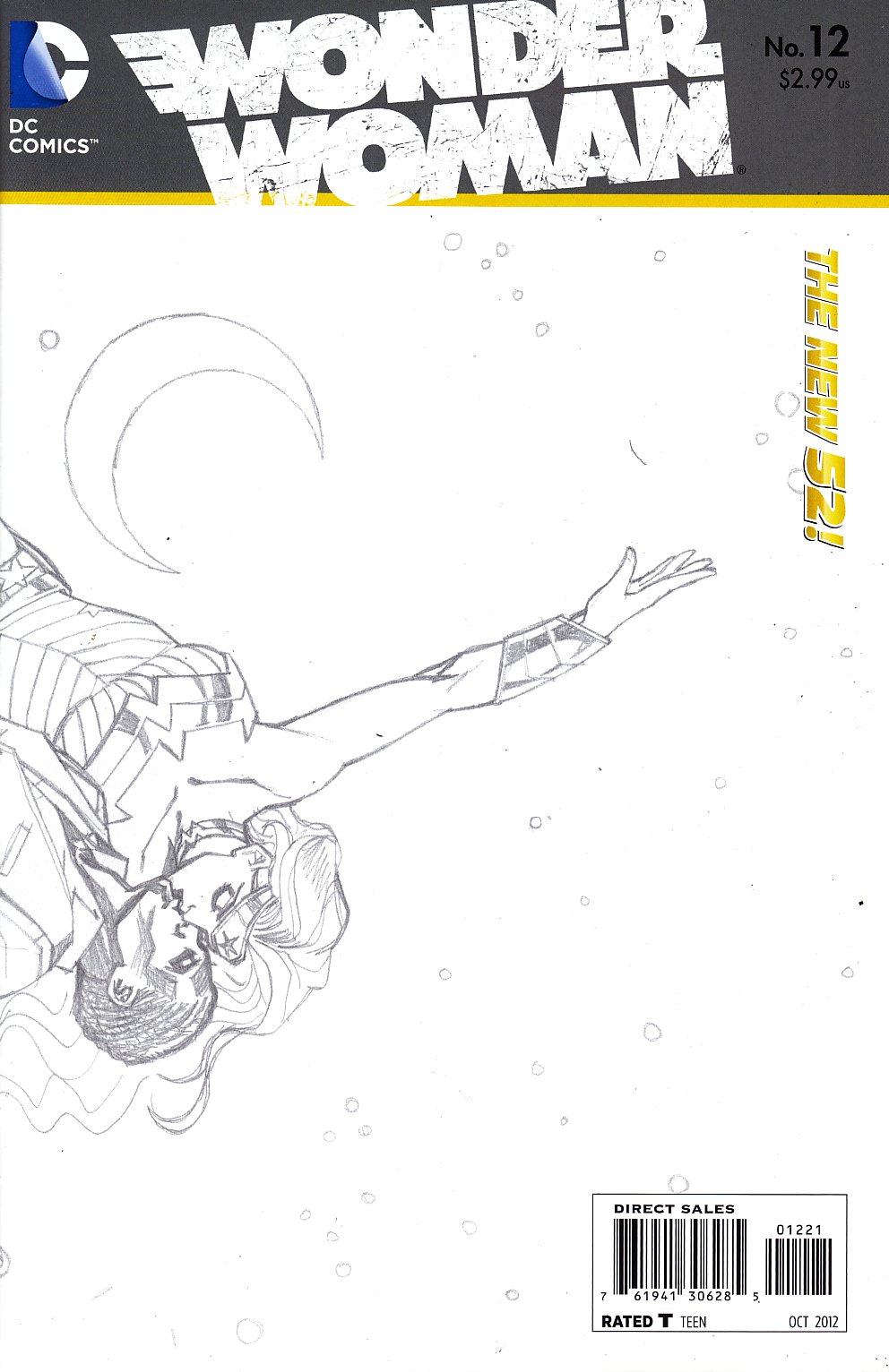 Wonder Woman #12 Cliff Chiang B&W Variant Cover [DC Comic] LARGE
