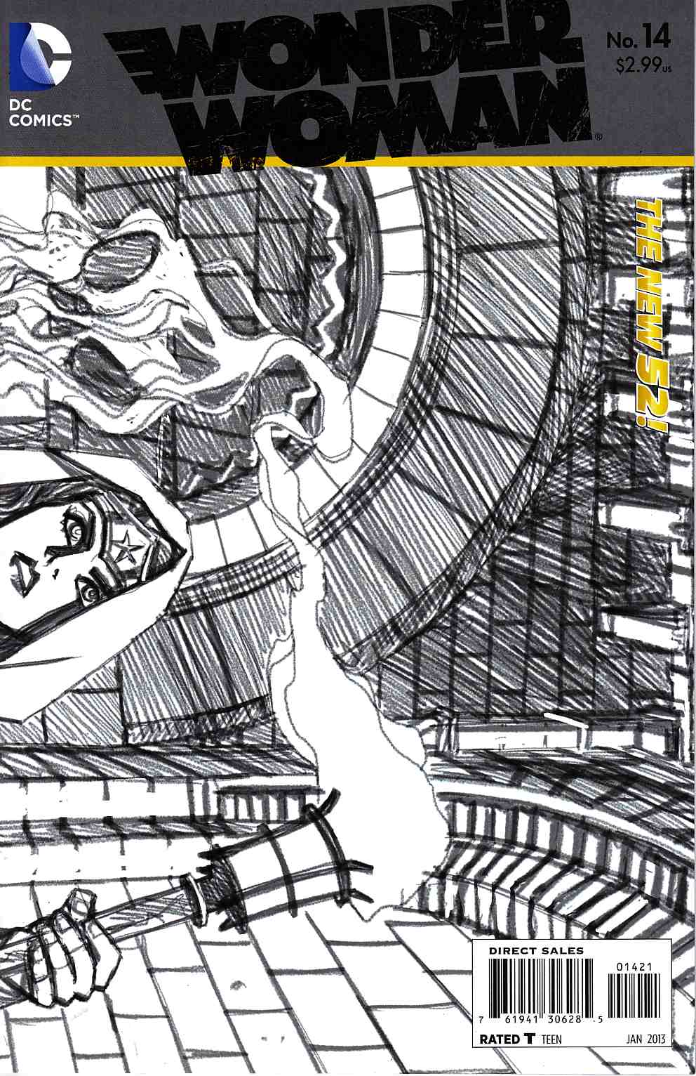 Wonder Woman #14 Cliff Chiang B&W Variant Cover [DC Comic] THUMBNAIL