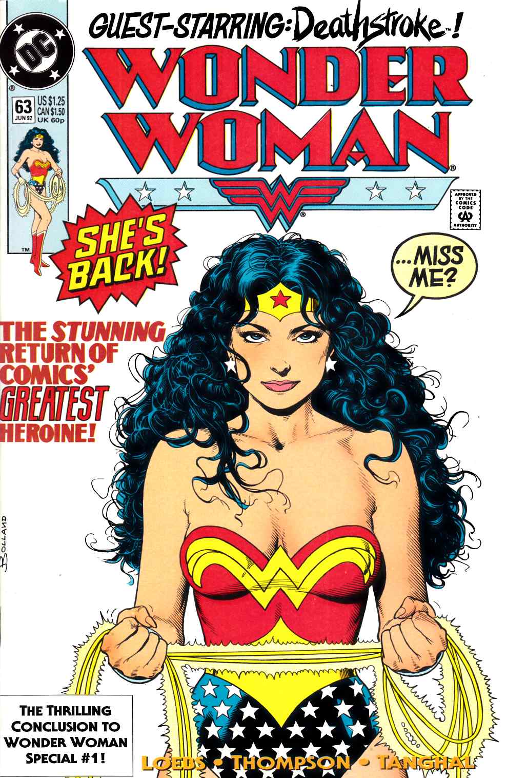 Wonder Woman #63 Very Fine (8.0) [DC Comic] LARGE