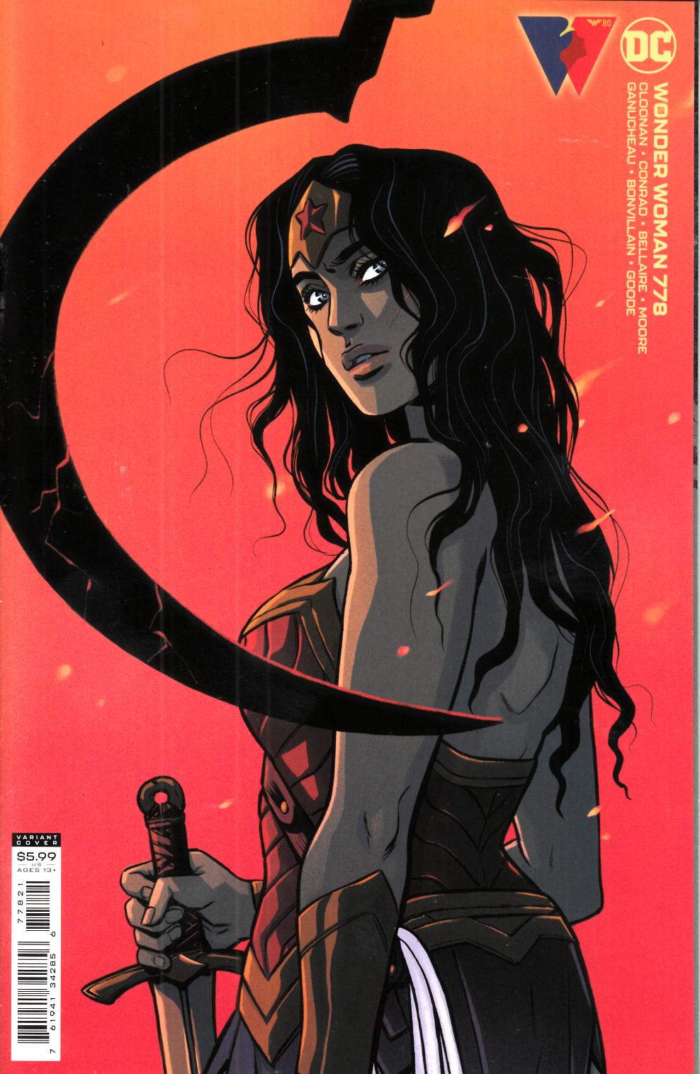 Wonder Woman #778 Cloonan Variant Cover Near Mint (9.4) [DC Comic] LARGE