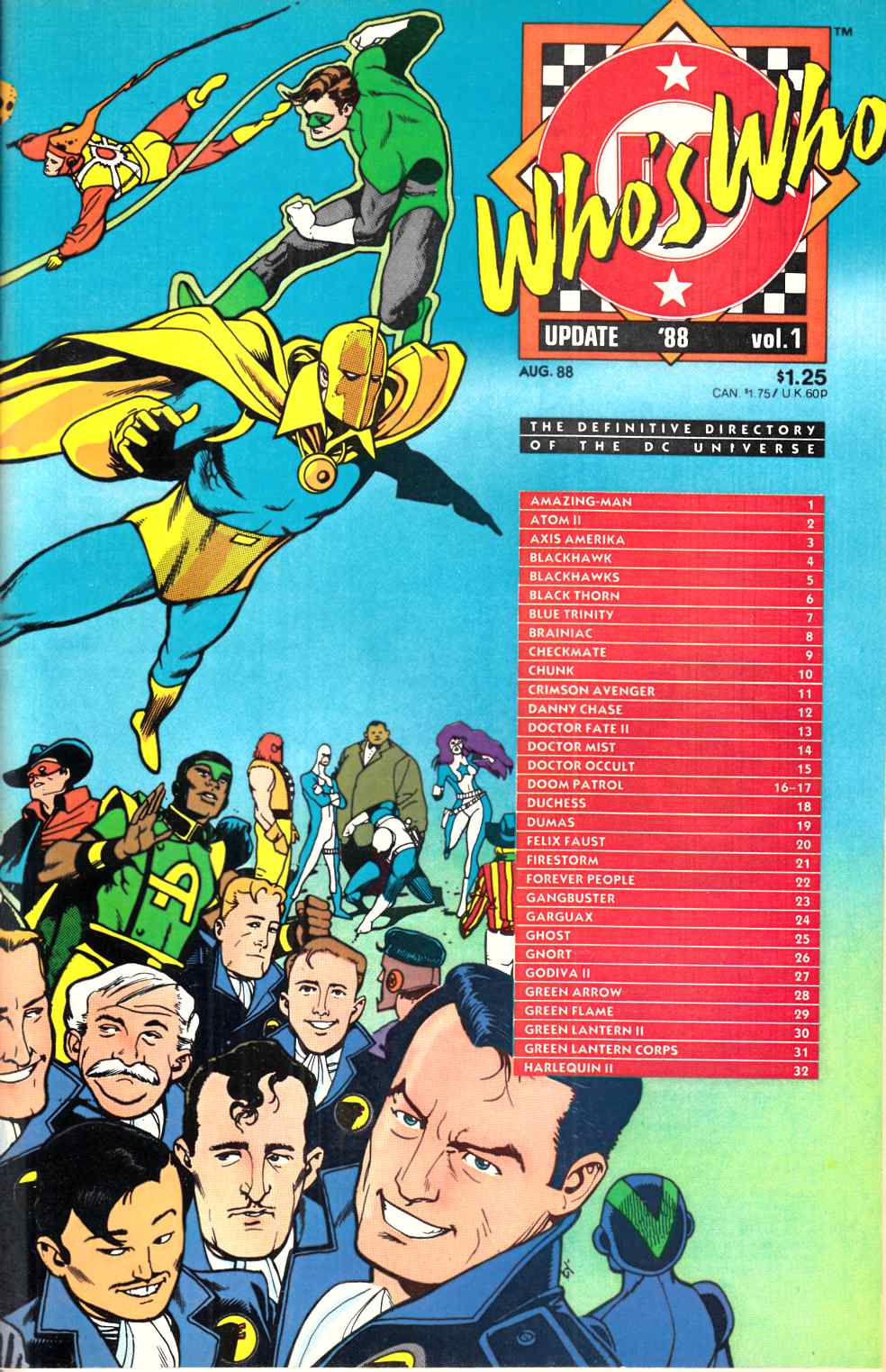 Who's Who Update 1988 #1 Very Fine (8.0) [DC Comic] LARGE
