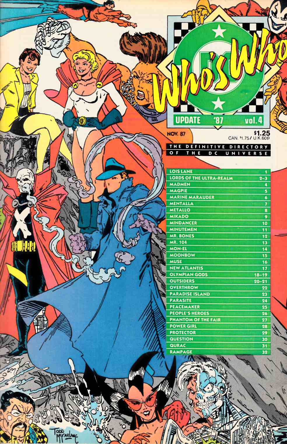 Who's Who Update 1987 #4 Very Fine (8.0) [DC Comic] LARGE