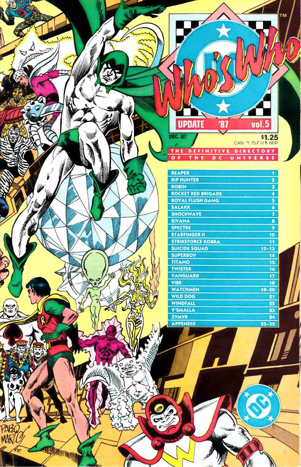 Who's Who Update 1987 #5 Very Fine (8.0) [DC Comic] LARGE
