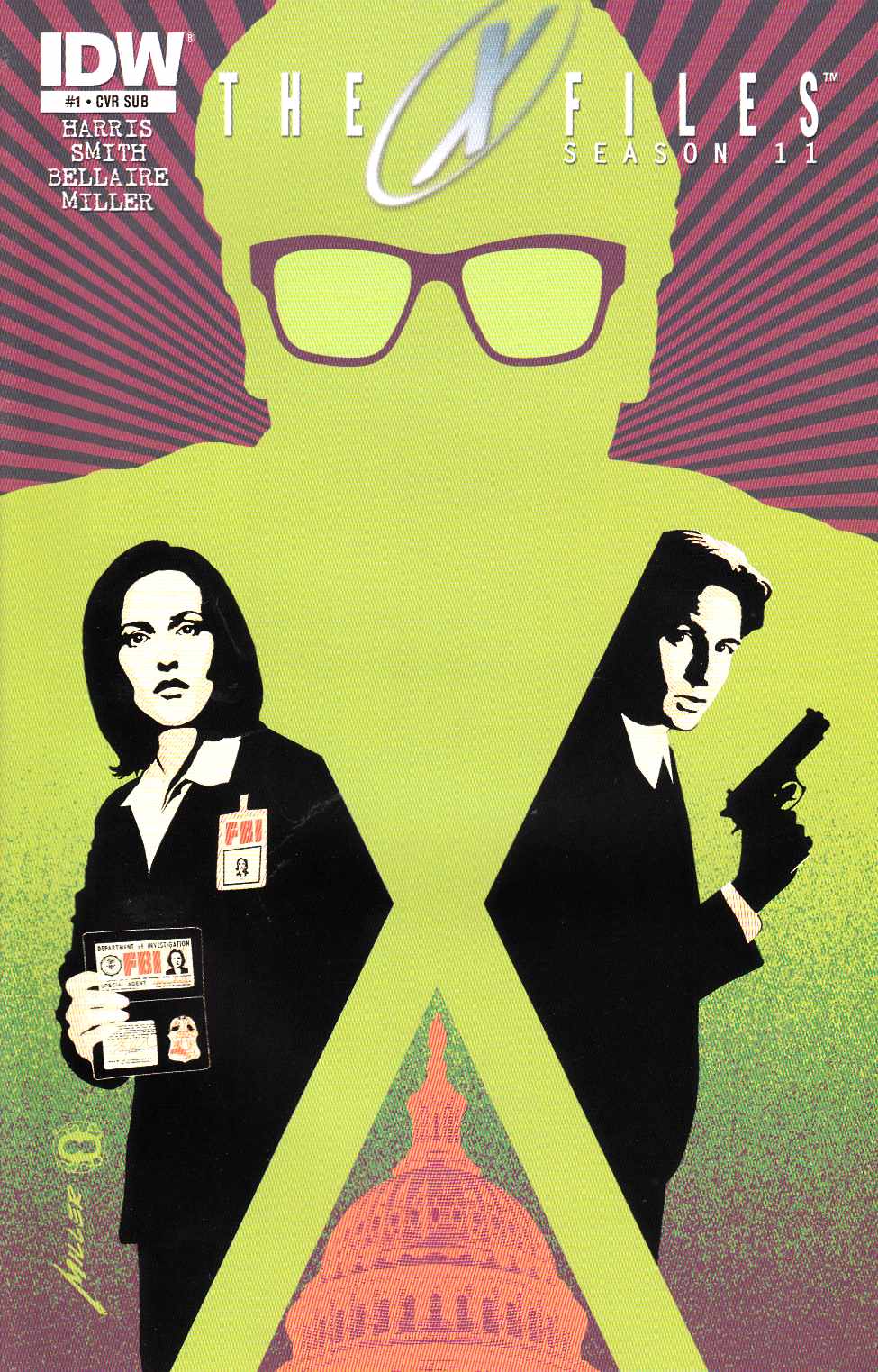 X-Files Season 11 #1 Miller Subscription Cover [IDW Comic] THUMBNAIL