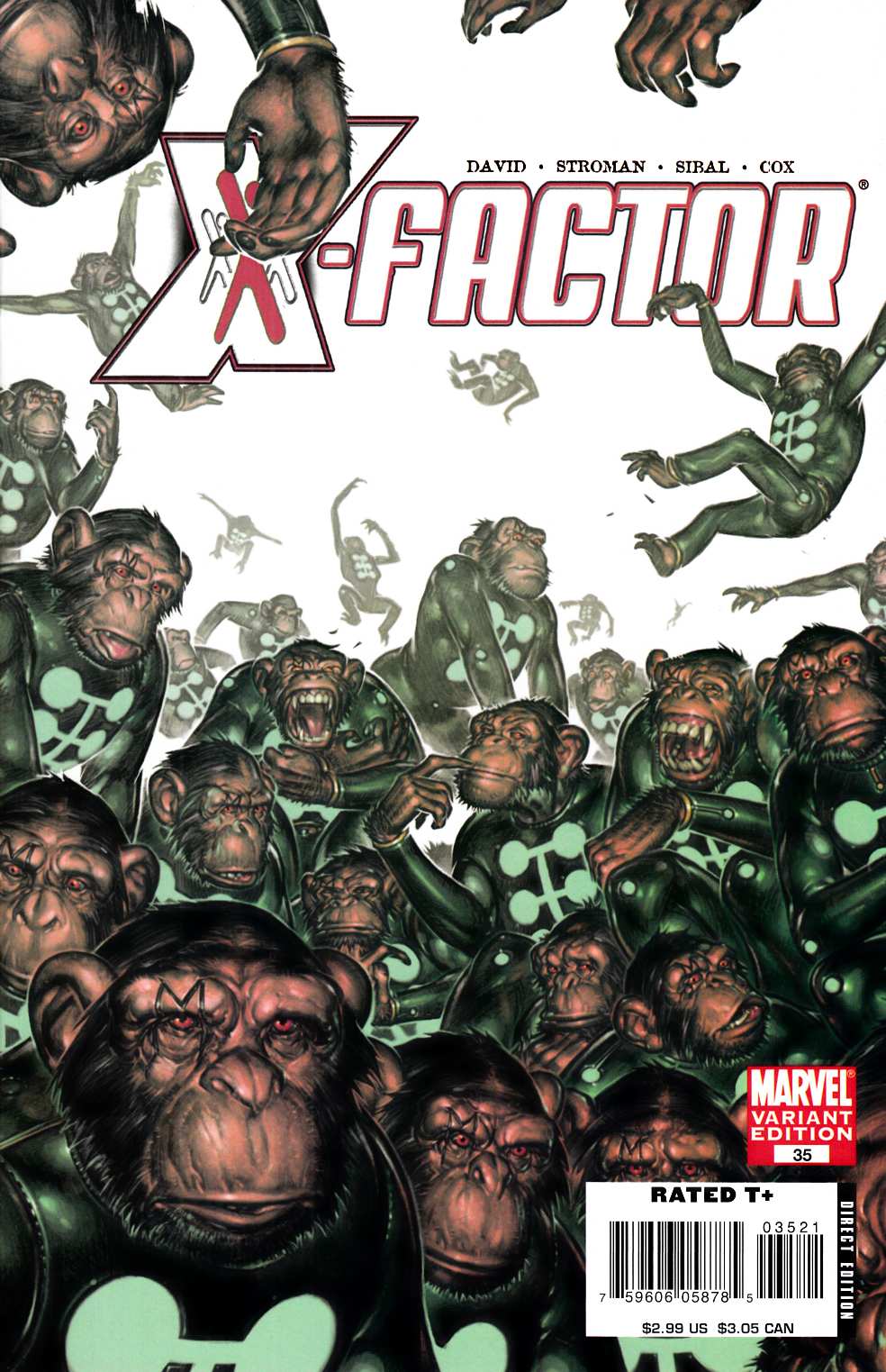 X-Factor #35 Monkey Variant Cover Very Fine (8.0) [Marvel Comic] LARGE