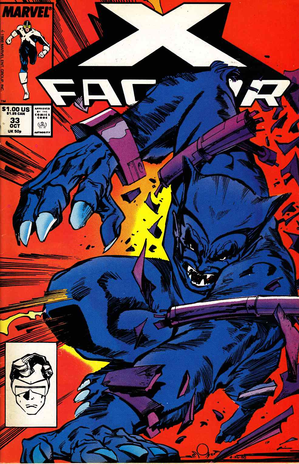X-Factor #33 Near Mint Minus (9.2) [Marvel Comic] LARGE