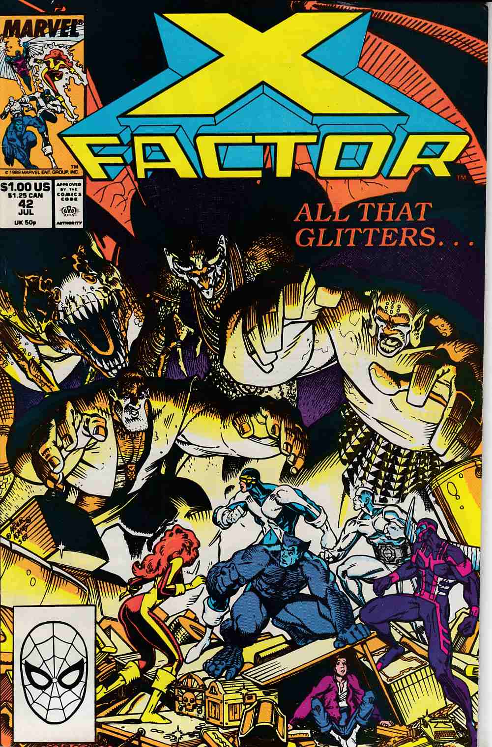 X-Factor #42 Fine/Very Fine (7.0) [Marvel Comic] LARGE