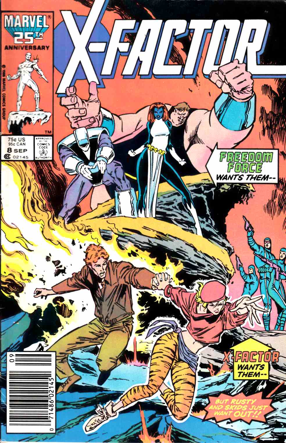 X-Factor #8 Newsstand Edition Very Fine Minus (7.5) [Marvel Comic] THUMBNAIL