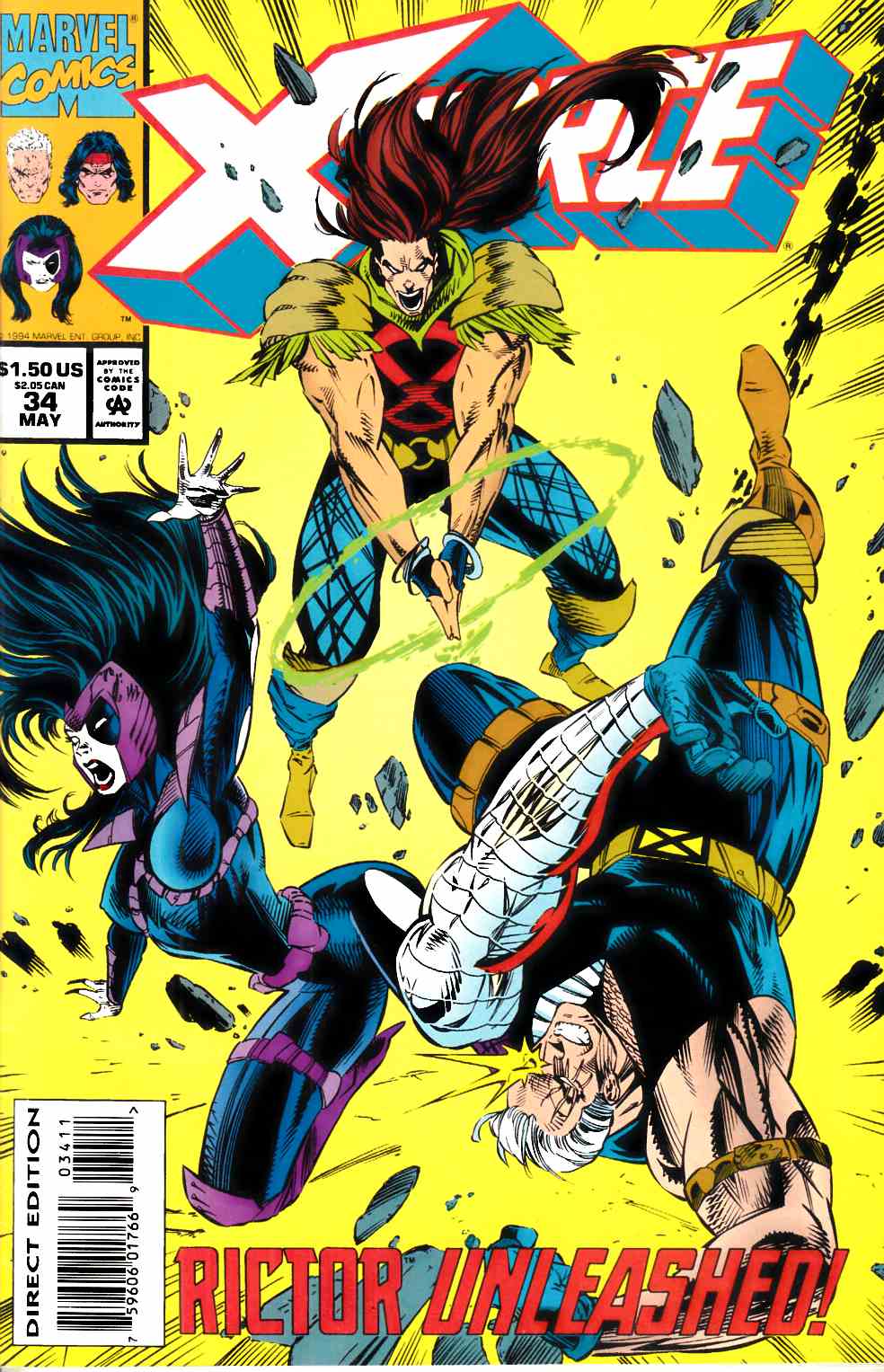 X-Force #34 Very Fine (8.0) [Marvel Comic] LARGE