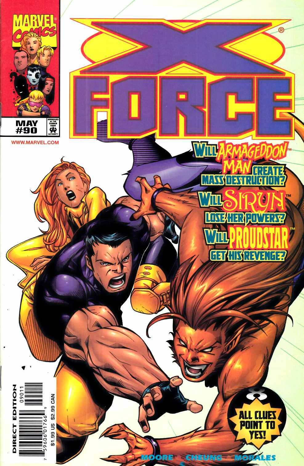 X-Force #90 Near Mint (9.4) [Marvel Comic] THUMBNAIL