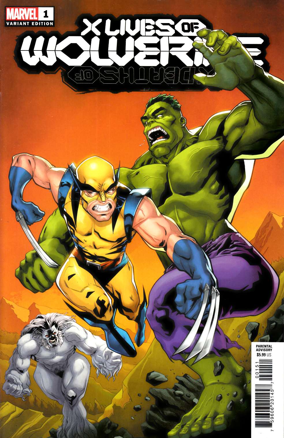 X Lives of Wolverine #1 Sliney Variant Cover Near Mint (9.4) [Marvel Comic] LARGE