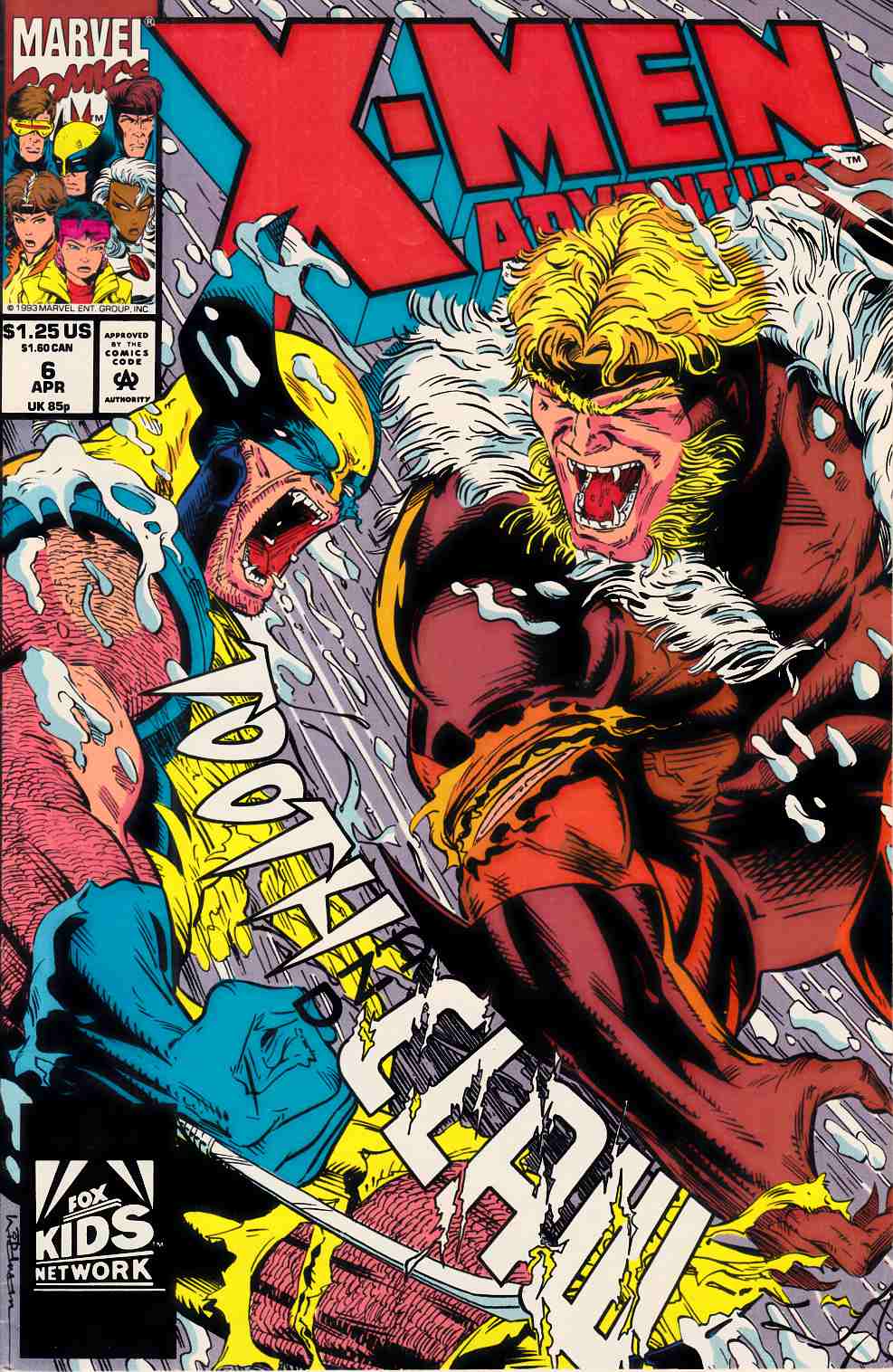 X-Men Adventures #6 Fine (6.0) [Marvel Comic] THUMBNAIL