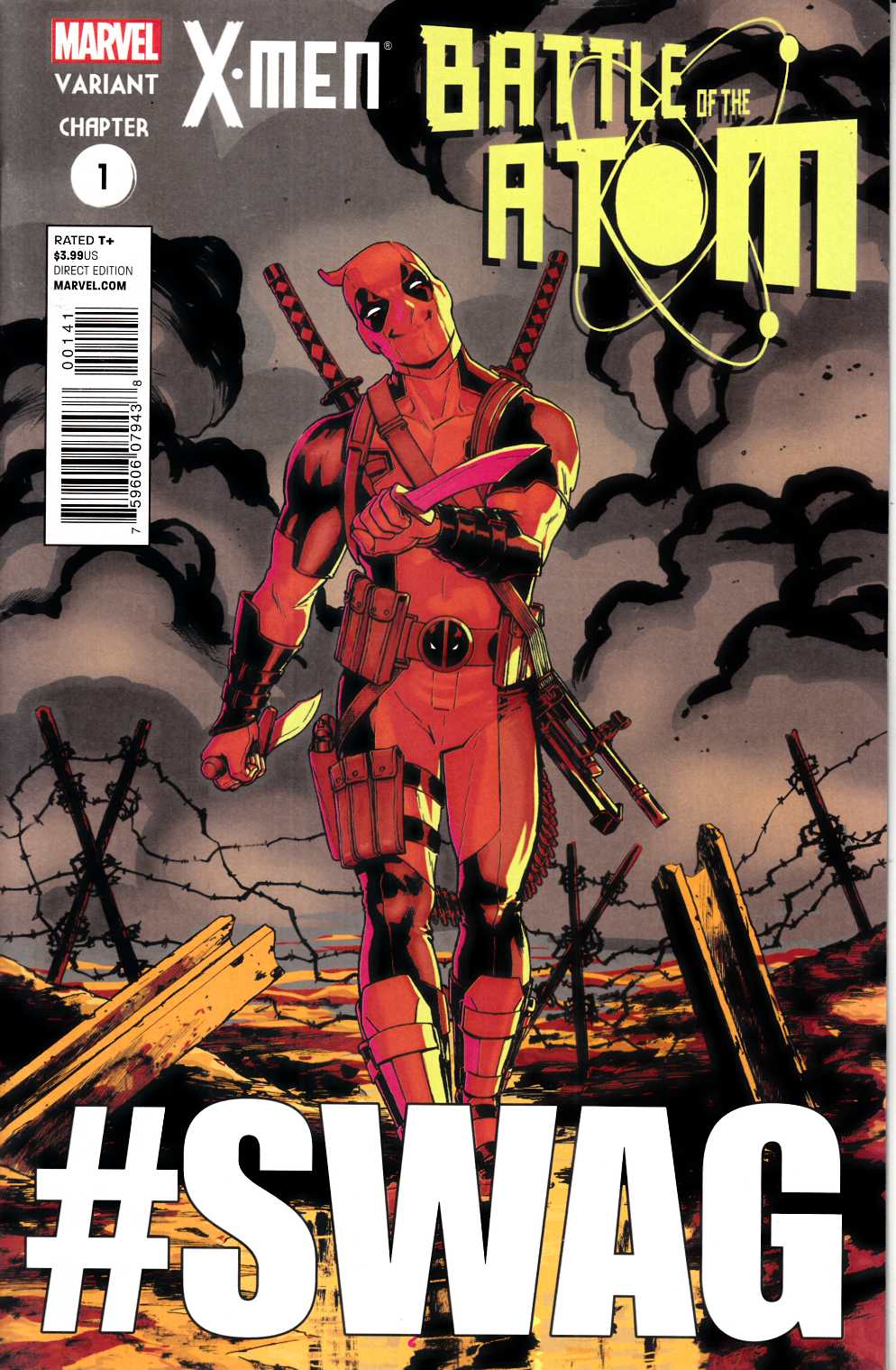 X-Men Battle of the Atom #1 Deadpool Variant Cover Near Mint (9.4) [Marvel Comic] LARGE