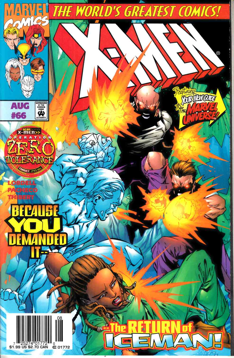 X-Men #66 Newsstand Edition Very Fine (8.0) [Marvel Comic] THUMBNAIL