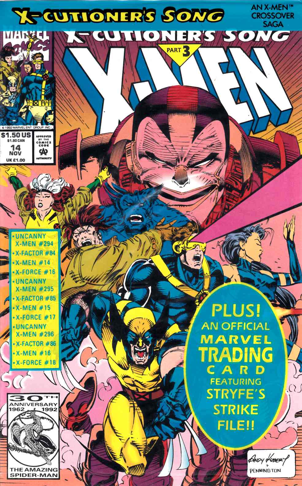 X-Men #14 Bagged Edition Near Mint (9.4) [Marvel Comic] LARGE