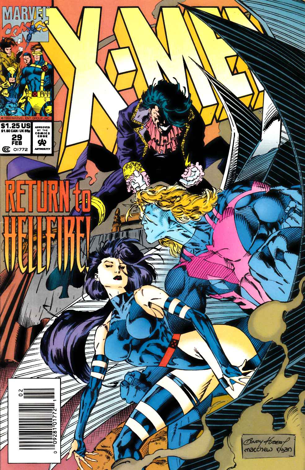 X-Men #29 Newsstand Edition Fine (6.0) [Marvel Comic] THUMBNAIL