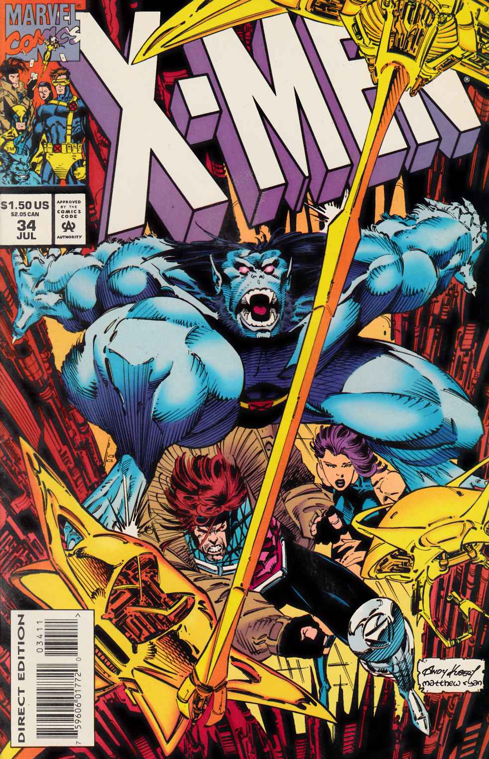 X-Men #34 Very Fine (8.0) [Marvel Comic] LARGE