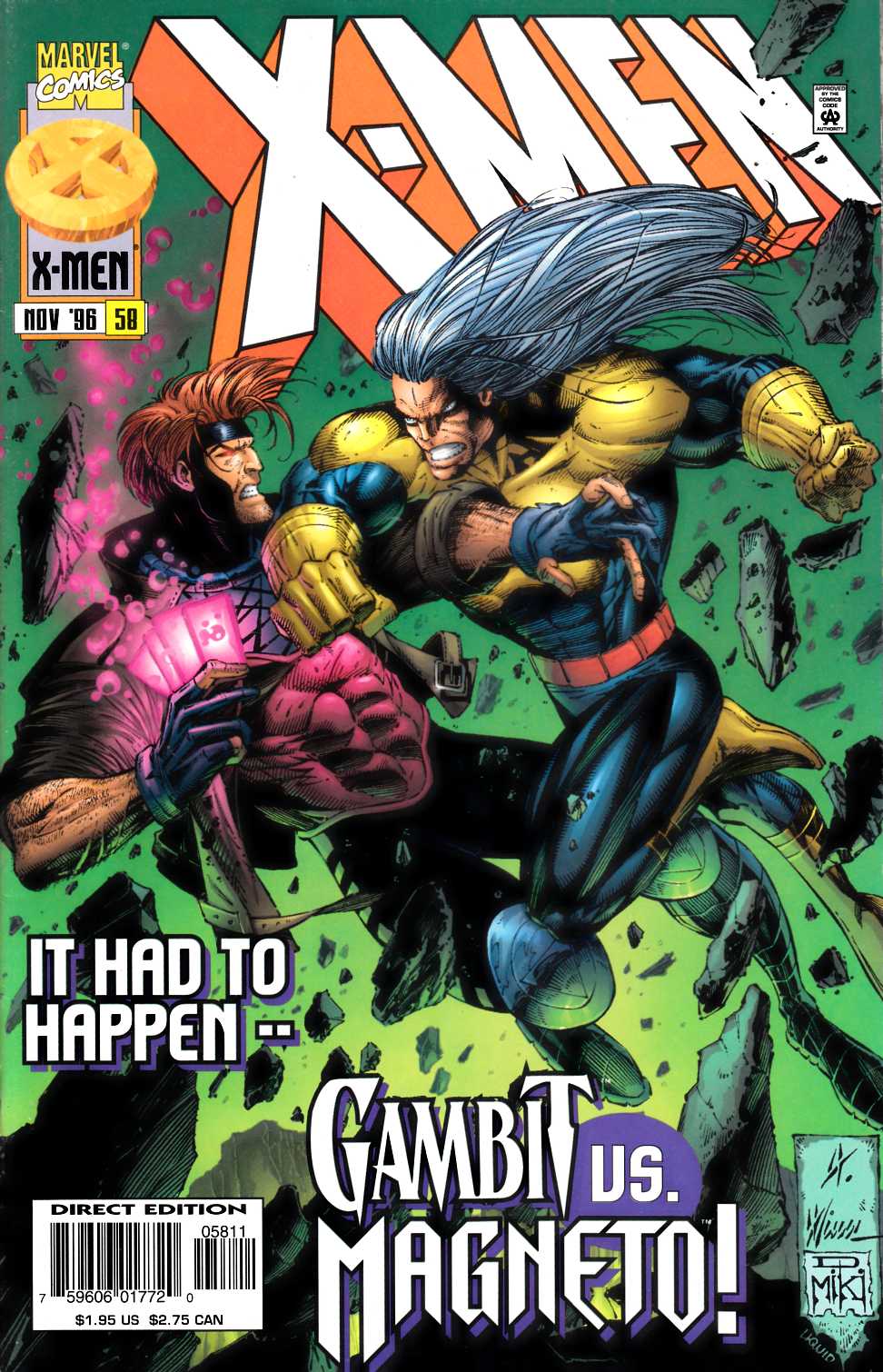 X-Men #58 Near Mint (9.4) [Marvel Comic] LARGE
