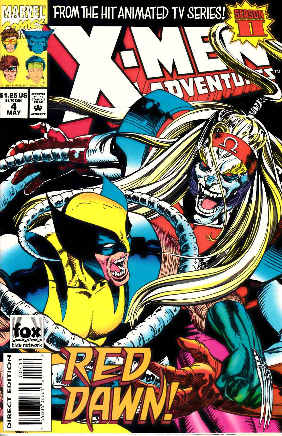 X-Men Adventures Season II #4 Very Fine (8.0) [Marvel Comic] LARGE