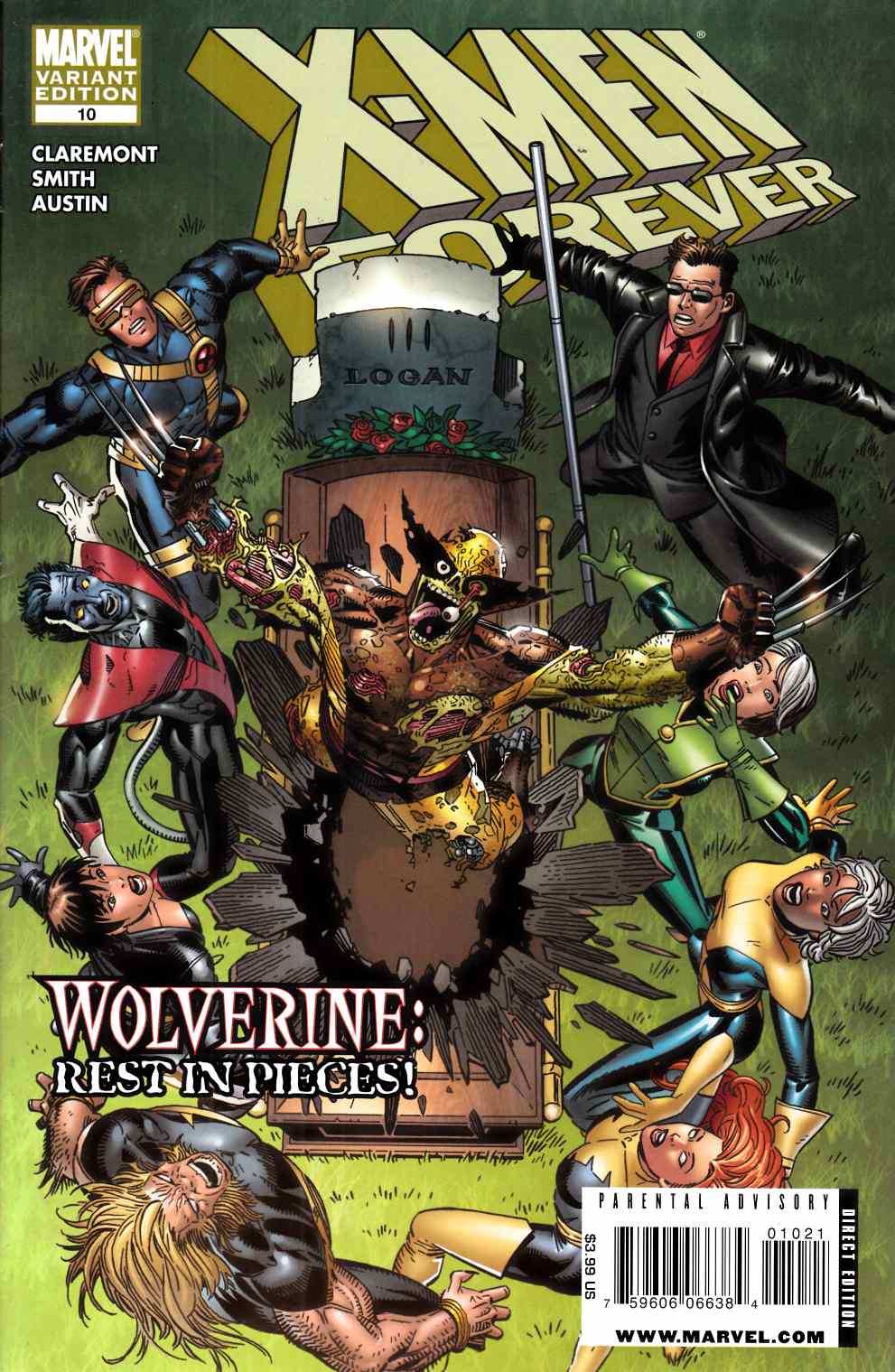 X-Men Forever #10 Zombie Variant Cover Very Fine (8.0) [Marvel Comic] LARGE