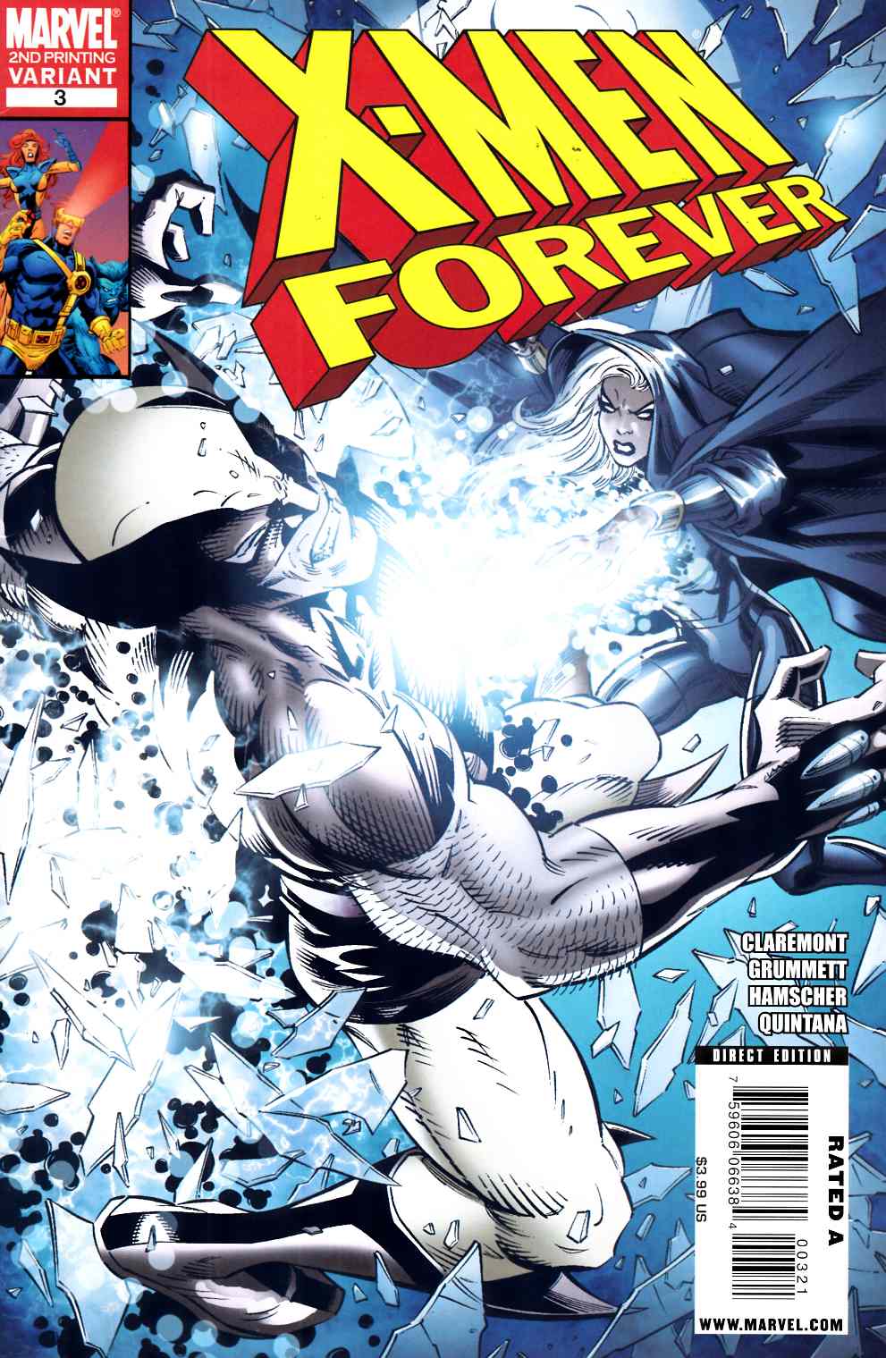 X-Men Forever #3 Second Printing Very Fine (8.0) [Marvel Comic] LARGE