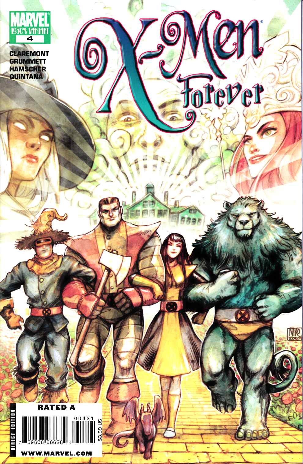 X-Men Forever #4 30's Variant Cover Very Fine (8.0) [Marvel Comic] LARGE