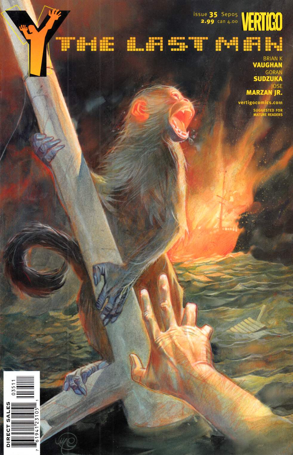Y the Last Man #35 Near Mint (9.4) [DC Comic] THUMBNAIL