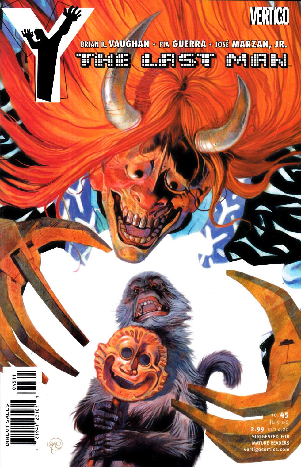 Y the Last Man #45 Near Mint (9.4) [DC Comic] LARGE
