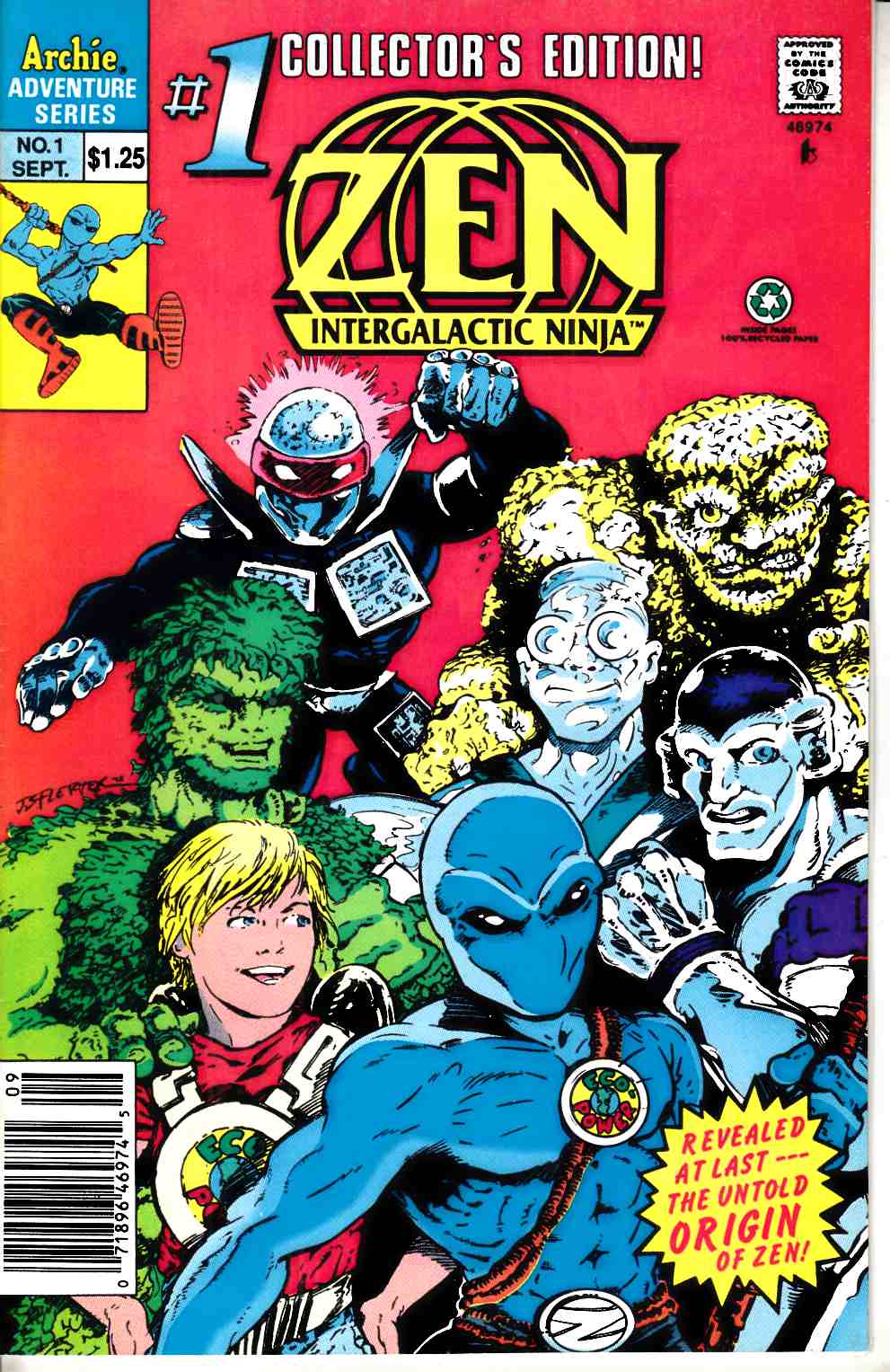 Zen Intergalactic Ninja #1 2nd Series Newsstand Edition Very Fine (8.0) [Archie Comic] THUMBNAIL