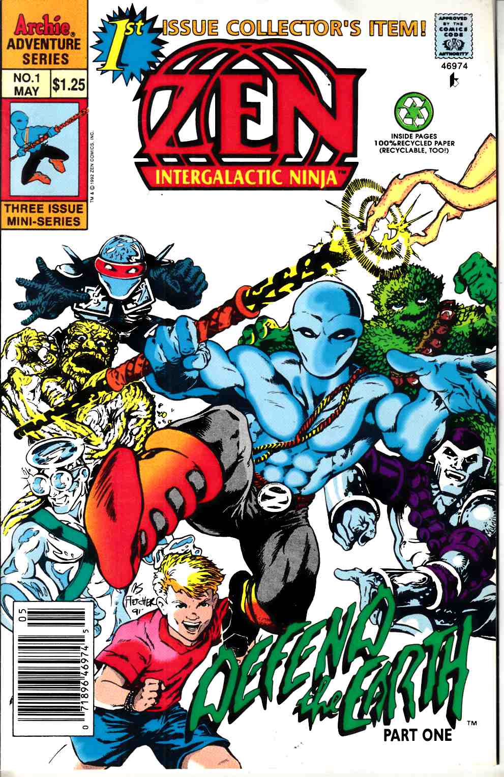 Zen Intergalactic Ninja #1 Newsstand Edition Fine/Very Fine (6.0) [Archie Comic] THUMBNAIL