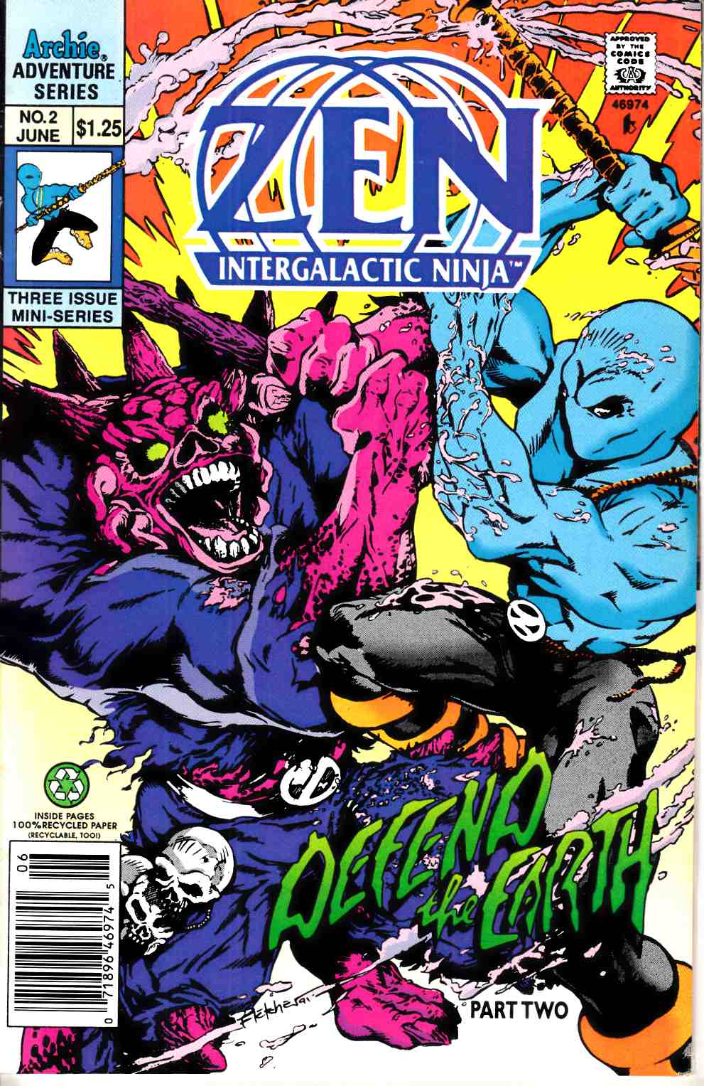 Zen Intergalactic Ninja #2 Newsstand Edition Very Fine (8.0) [Archie Comic] THUMBNAIL