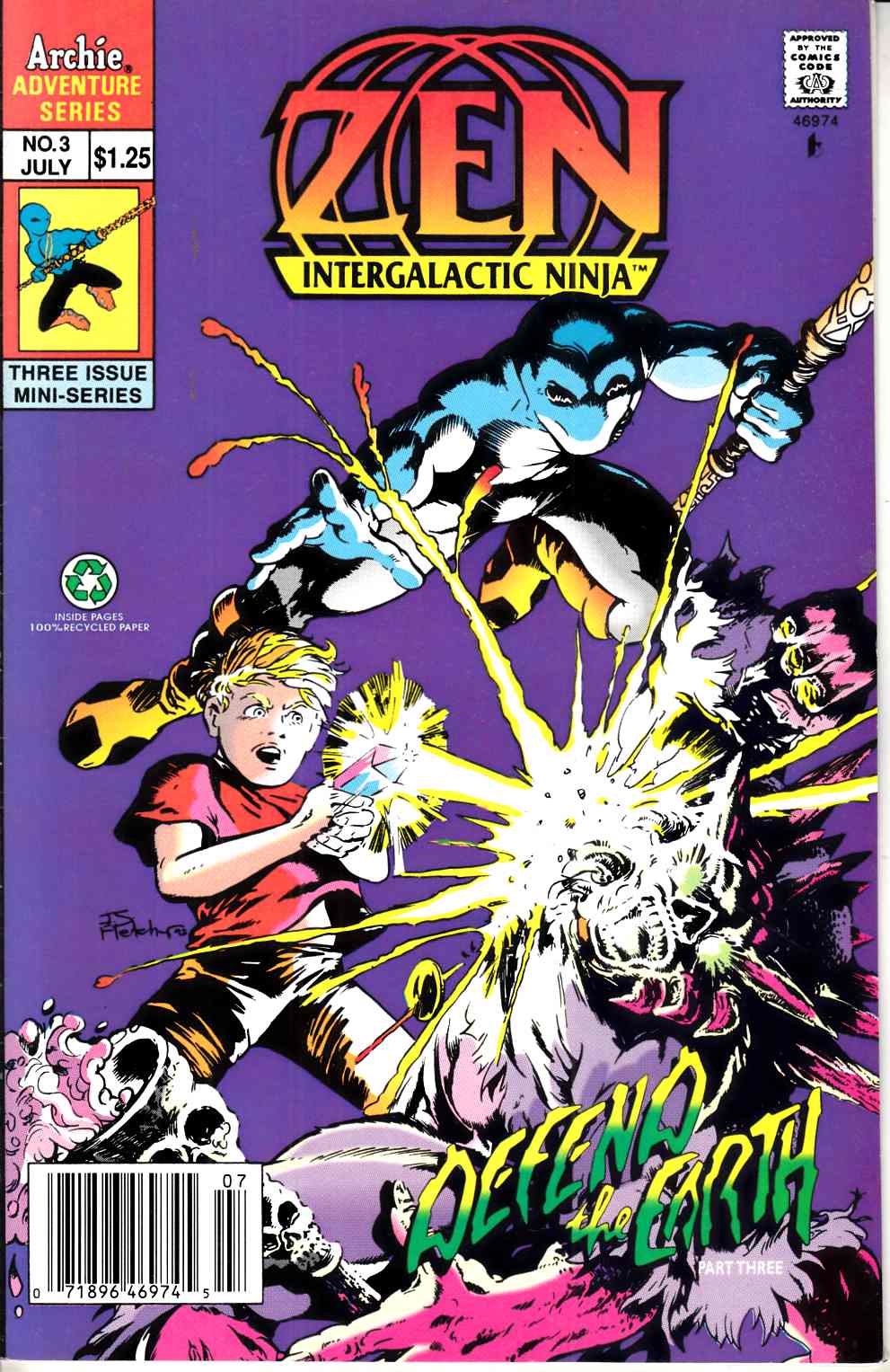 Zen Intergalactic Ninja #3 Newsstand Edition Very Fine (8.0) [Archie Comic] LARGE