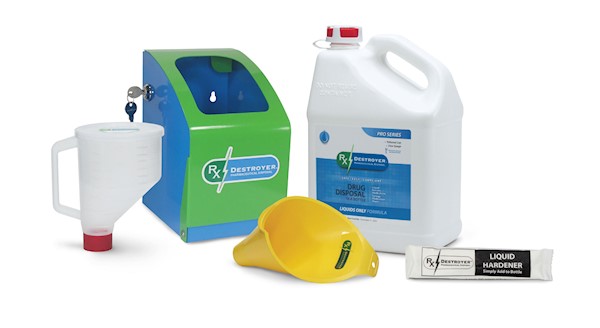 Rx DESTROYER™ Starter Kit with 1 Gallon PRO Series For Liquids, Funnels, Hardener, and Lock Box	 LARGE