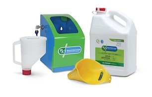 Rx DESTROYER™ Starter Kit with 1 Gallon PRO Series Bottle, 2 Funnels, and Lock Box THUMBNAIL
