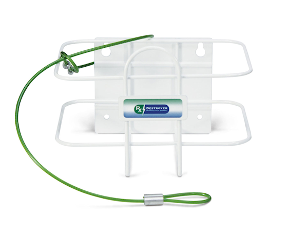 Rx Destroyer™ 1 Gallon Bottle Mount W/ Security Cable – RX1.0WALLSEC LARGE