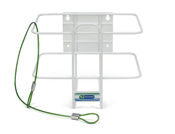 Rx Destroyer™ 2.5 Gallon Bottle Mount W/ Security Cable – RX2.5WALLSEC LARGE