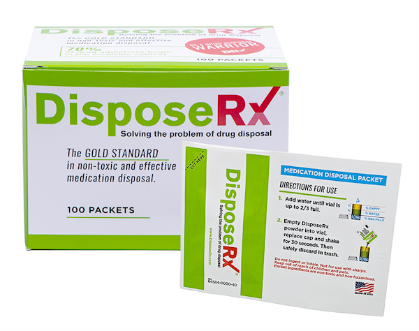 DisposeRx Premium Packet with Product Box LARGE
