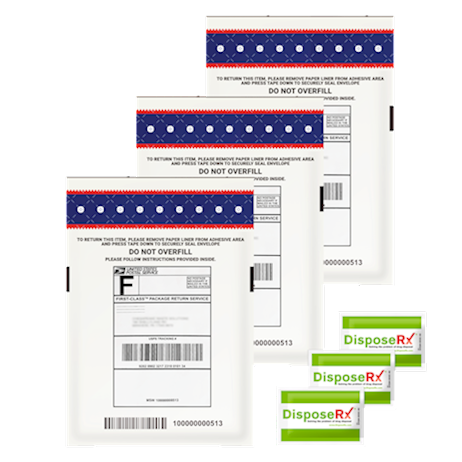 Medication Mail-In Take Back And Destruction Envelopes LARGE