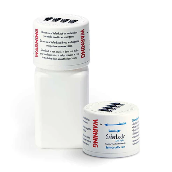 Safer Lock Medication Storage Solution (White) LARGE