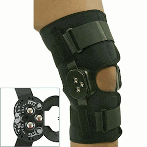 HINGED ROM WRAPAROUND KNEE BRACE (12") LARGE