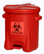 6 Gallon Bio-Hazard Poly Waste Can MAIN