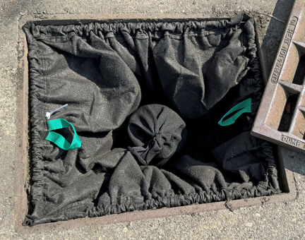 Drain Web-Rectangle with BioChar LARGE
