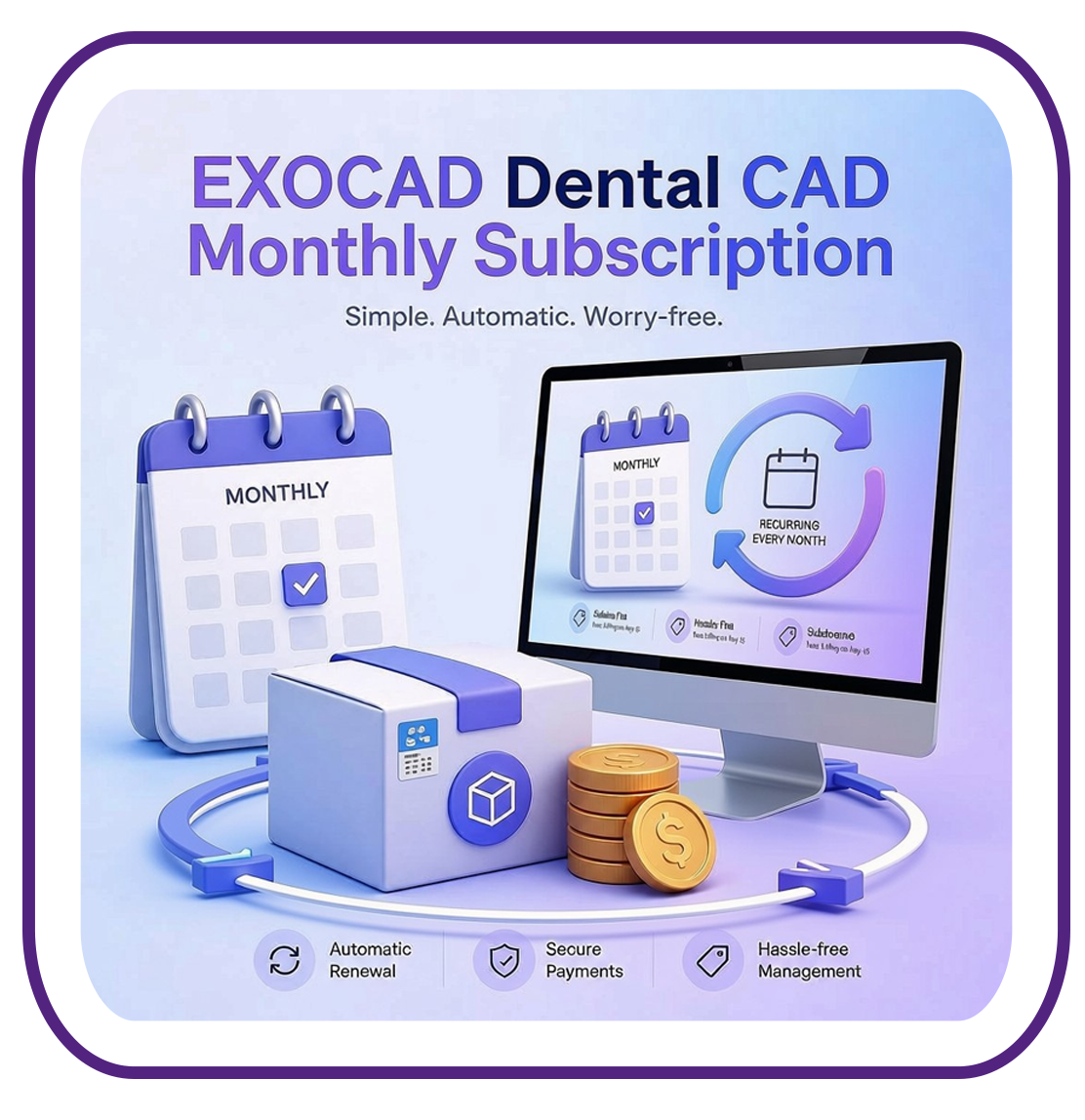 DENTAL CAD Monthly Subscription THUMBNAIL