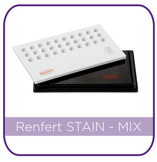 Renfert STAIN-MIX mixing tray, black  cover MAIN
