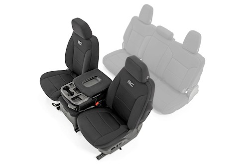 Rough Country GM Neoprene Seat Covers | Black 19-21 1500 Silverado Sierra 91035 LARGE